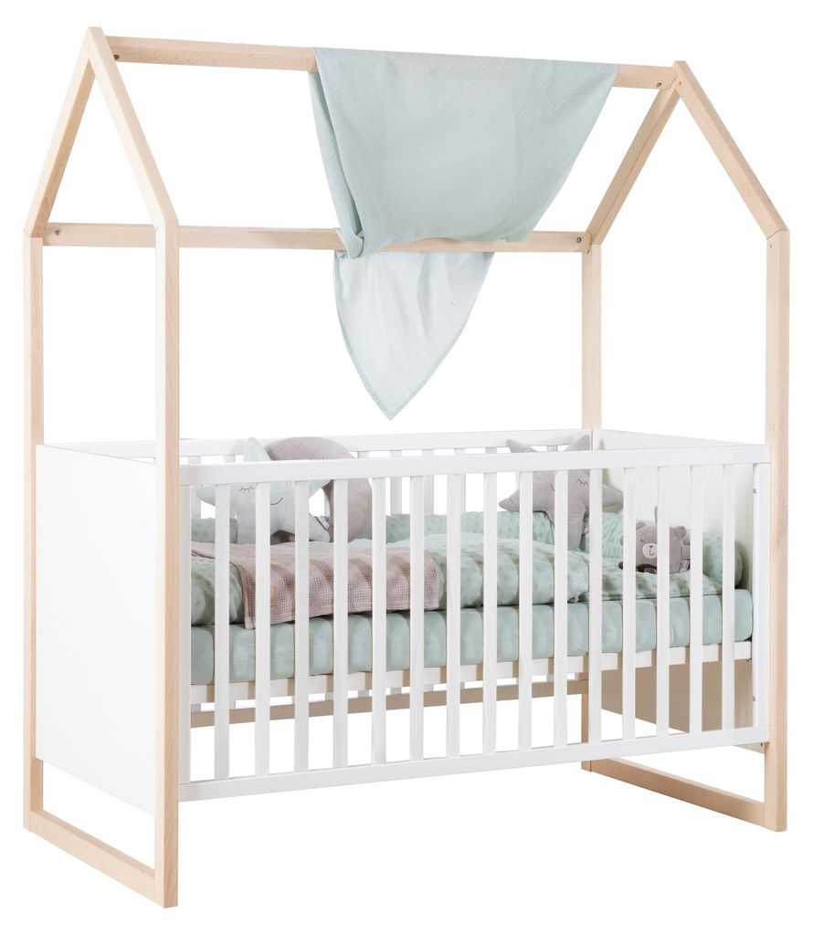 roba Babybett Noah - Kinderbett 70 x 140 cm in Hausoptik - Produktbild 