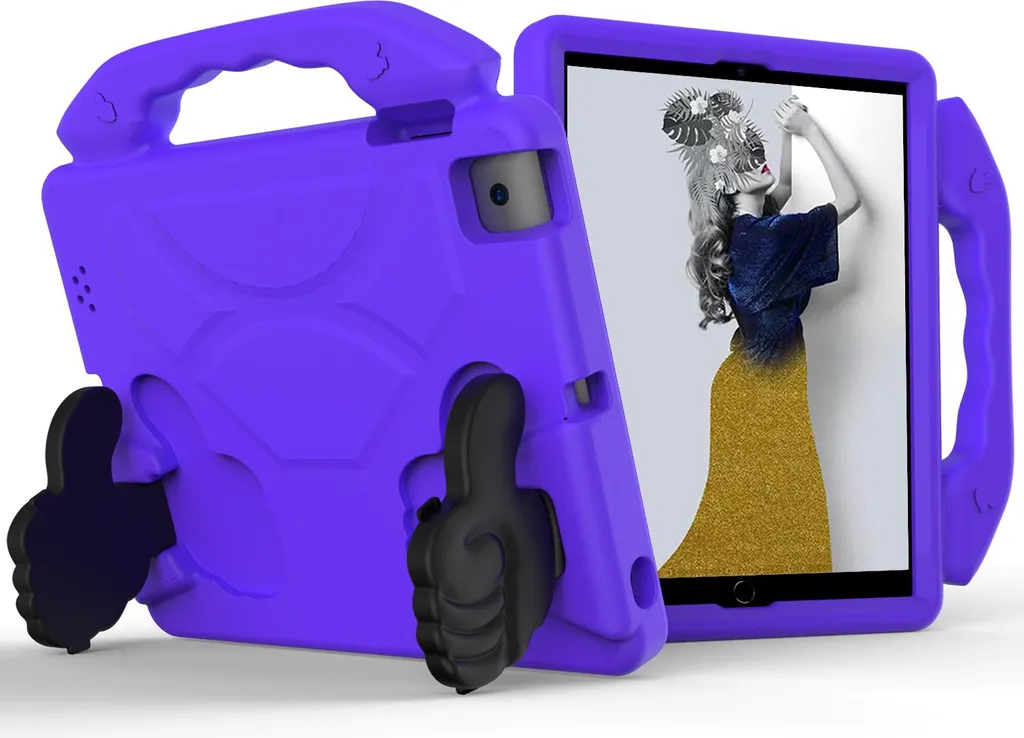 Custodia iPad 4/3/2 Bambini Viola - Cover EVA Antiurto con Maniglia