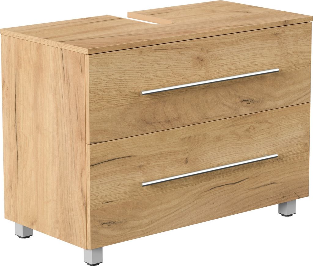 Badmöbel Waschbeckenunterschrank "Mondial" Eiche Gold 85 cm