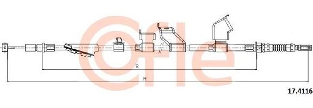 COFLE 17.4116 Seilzug, Handbremse OE 47510SMGG01 kompatibel mit Civic
