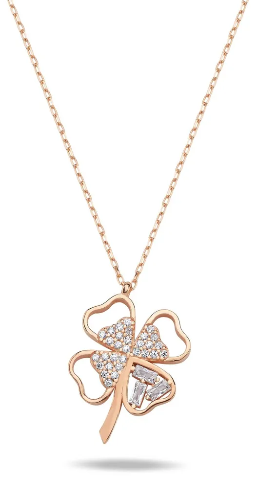 Collier trèfle argent rose : le bijou idéal pour un cadeau romantique