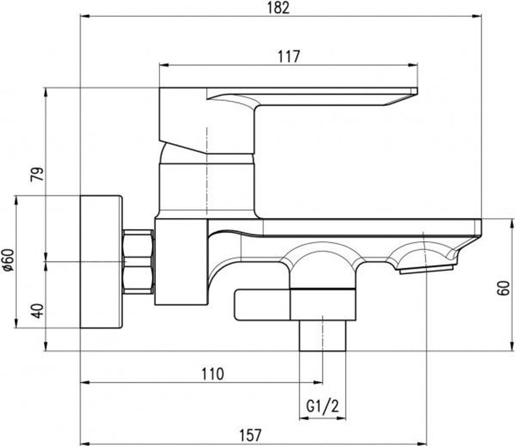 copy of NIL Wand-Badewannenarmatur in Chrom RAV SLEZAK Ihre Wahl: Mit Handbrause mit festem Halter,