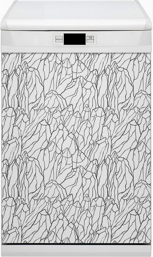 Küche Magnet für Spülmaschine Abwaschbar 45x80 cm Geschirrspüle - Sketch Mountains