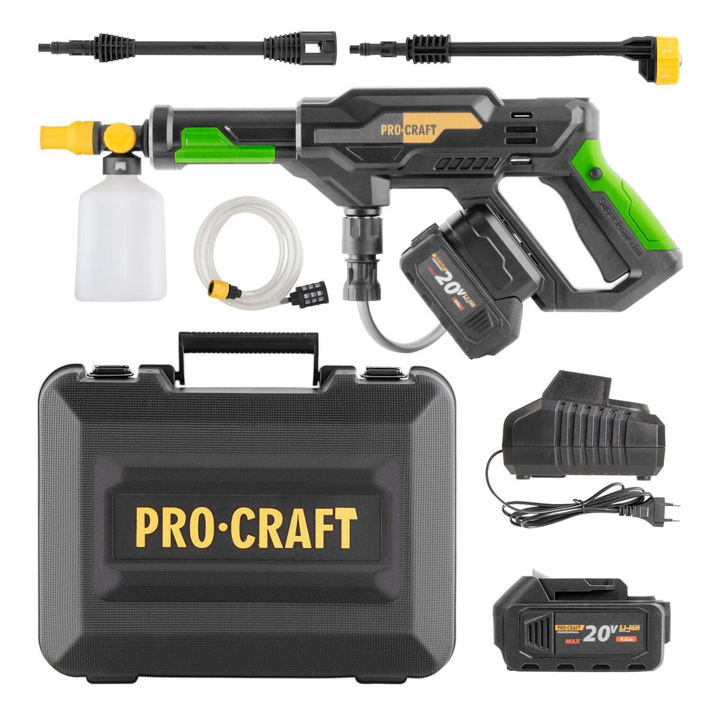 Sada aku tlaková myčka Procraft CW20 + baterie 20/4 a Obrázek produktu 