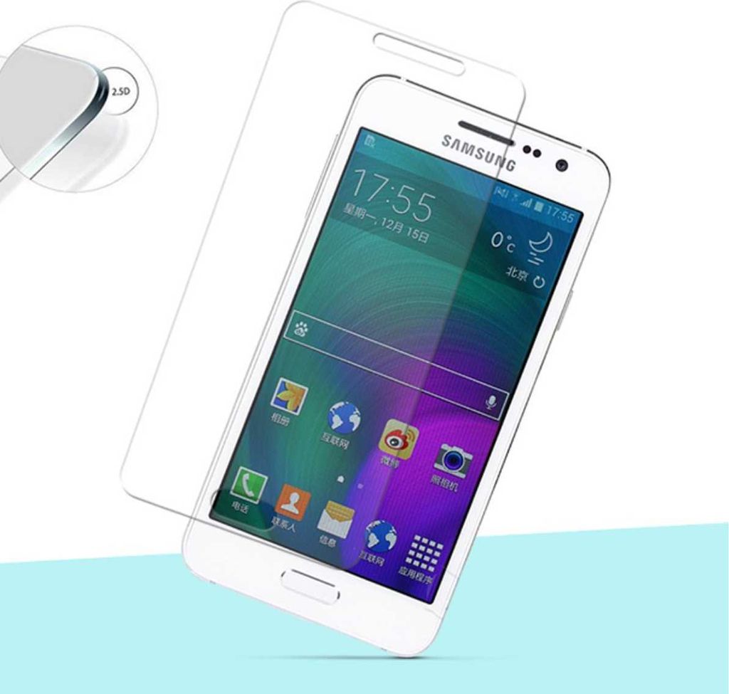 Panzer Schutzfolie für Samsung Galaxy A3 (A300) 2015 / Display-Schutzglas 9H SINTECH Premium , Farbe:ohne