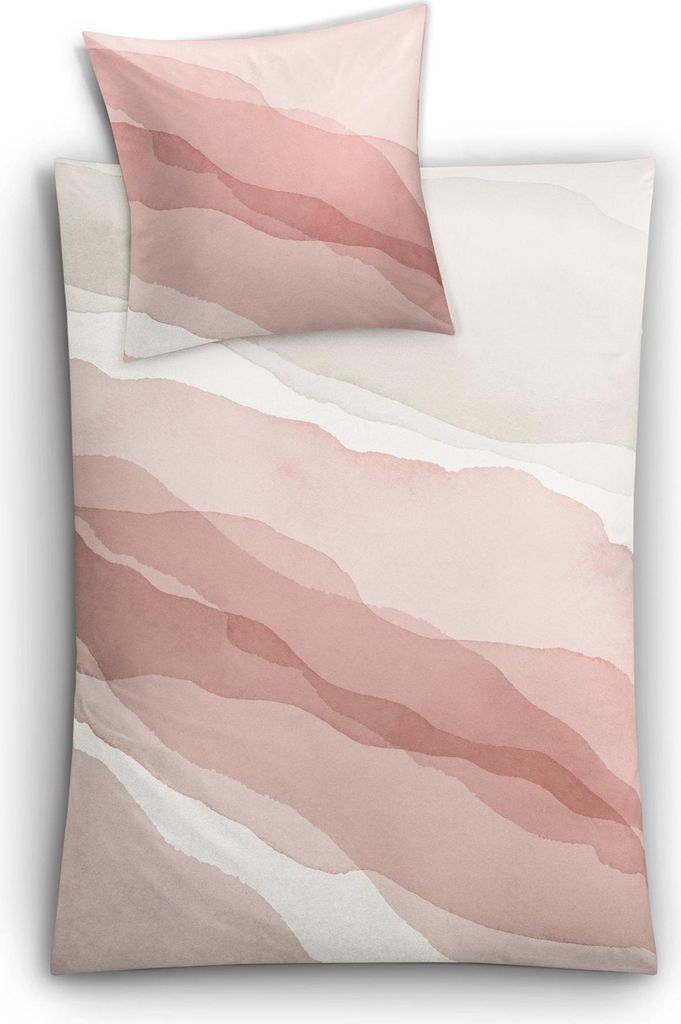 Kleine Wolke Bettwäsche Satin NESRIN Old Rose 155 x 220 cm und 80 x 80 cm