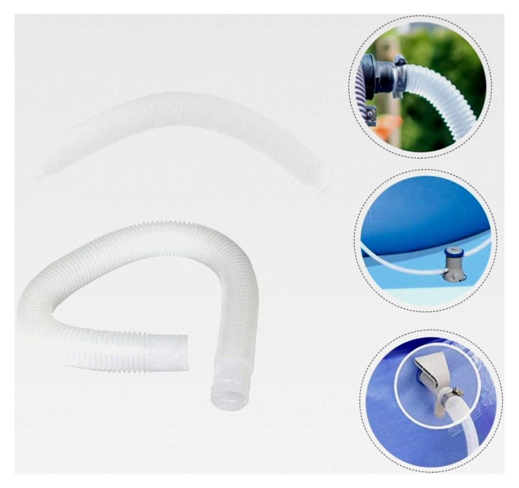 2 Stück Schwimmbadersatzschlauch für Filterpumpen, Gummischlauch für Poolfilter, kompatibel mit vielen Schwimmbadpumpen, flexibel und langlebig