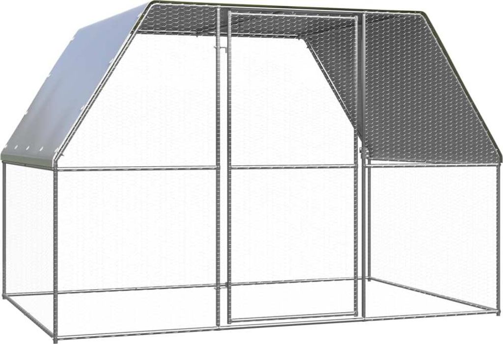 Vonkajšia klietka pre sliepky 3x2x2 m pozinkovaná oceľ Obrázok produktu 