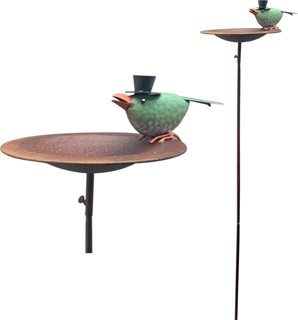 Bain d'Oiseaux Stable et Durable 114 cm Vert Contre les Prédateurs