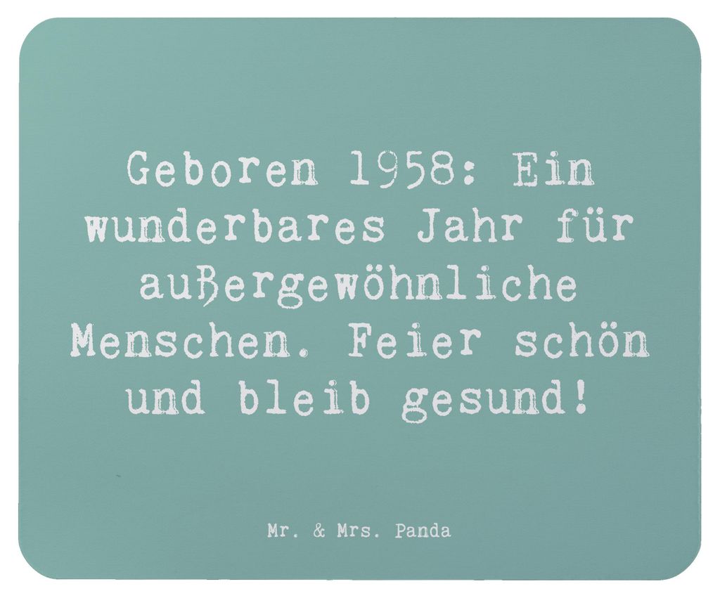 Mr. & Mrs. Panda Mousepad Spruch 1958 Geburtstag - Produktbild 