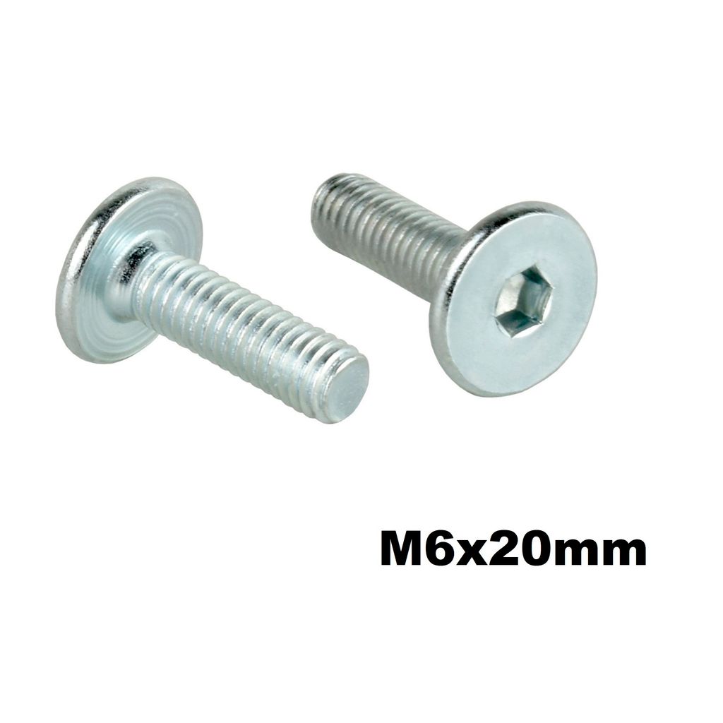 Flachkopfschrauben M6 Möbelschrauben Möbelverbinder 20mm Produktbild 6