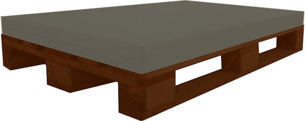 PALETTENKISSEN (120x80x12 cm (Chrom) MATRATZENKISSEN Mit Kunstleder flammhemmend MVSS 302 - UV stabilisiert SCHAUMSTOFF FÜR EUROPALETTE - RG40/60 ...