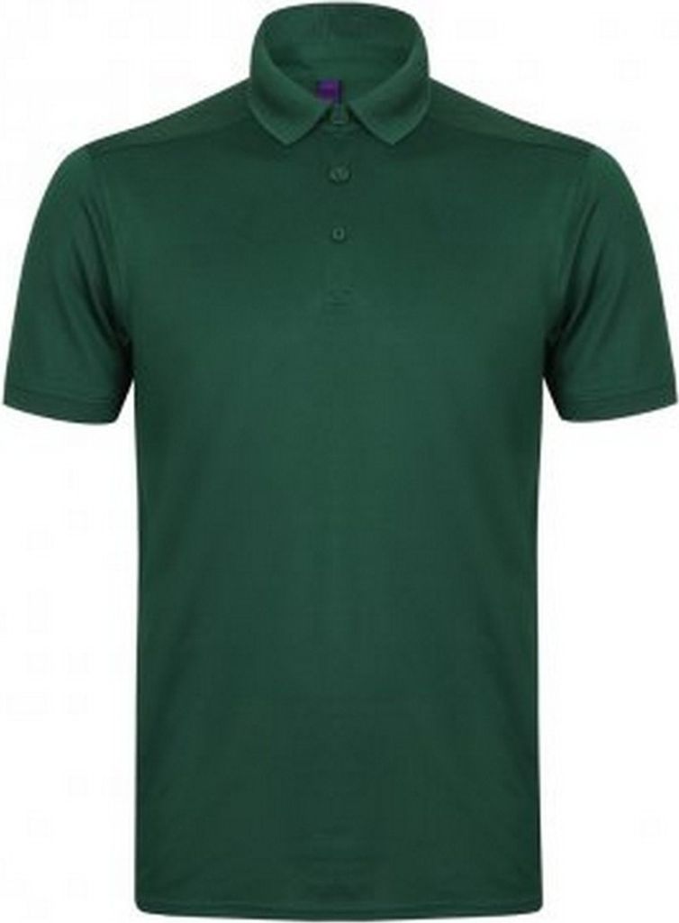 Henbury Herren Stretch Mikrofine Pique Polo Shirt PC2951 (2XL) (Flaschengrün)