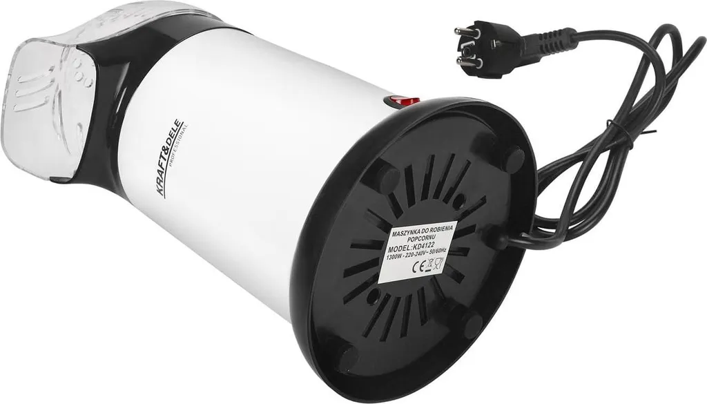 Machine à Popcorn pour Soirée Cinéma - Appareil 1300W Blanc de Table - 9