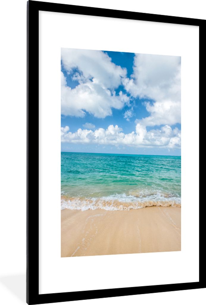 MuchoWow MuchoWow Gerahmtes Poster Strand - Meer - Sommer - Reisen 60x90 cm - Poster mit zchwarzem Bilderrahmen - Dekoration - Wandposter Wohnz...