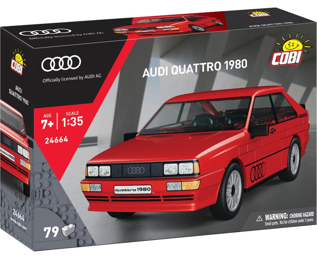 Cobi Klemmbaustein-Set Audi Quattro 1980 Red, 79 Teile, Immagine del prodotto 
