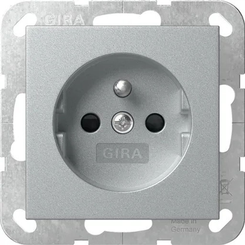 Gira Steckd. Erdstift + SP System 55 F Alu 448526