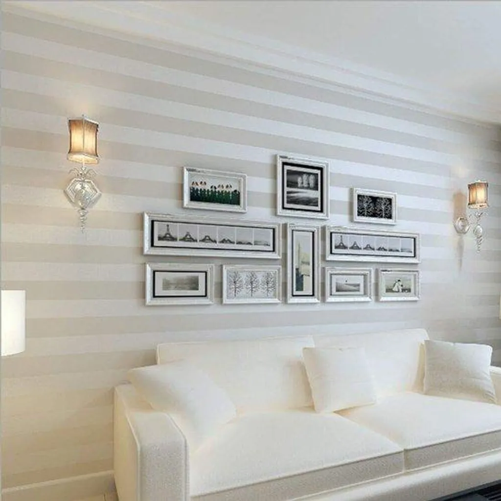 Papier peint blanc pour chambre et salon - Intissé luxe 0,53m x 10m