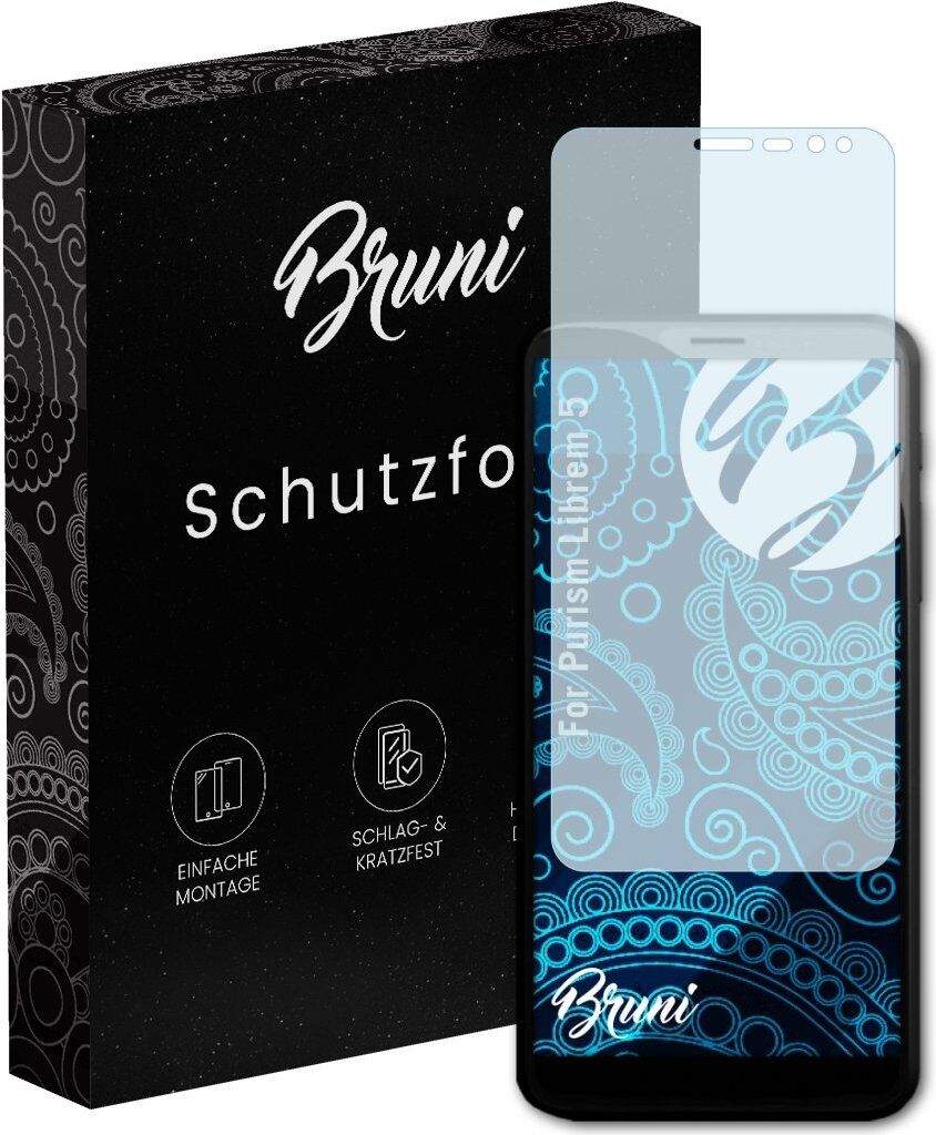 Bruni Basics-Clear 2x Schutzfolie kompatibel mit Purism Librem 5 Folie