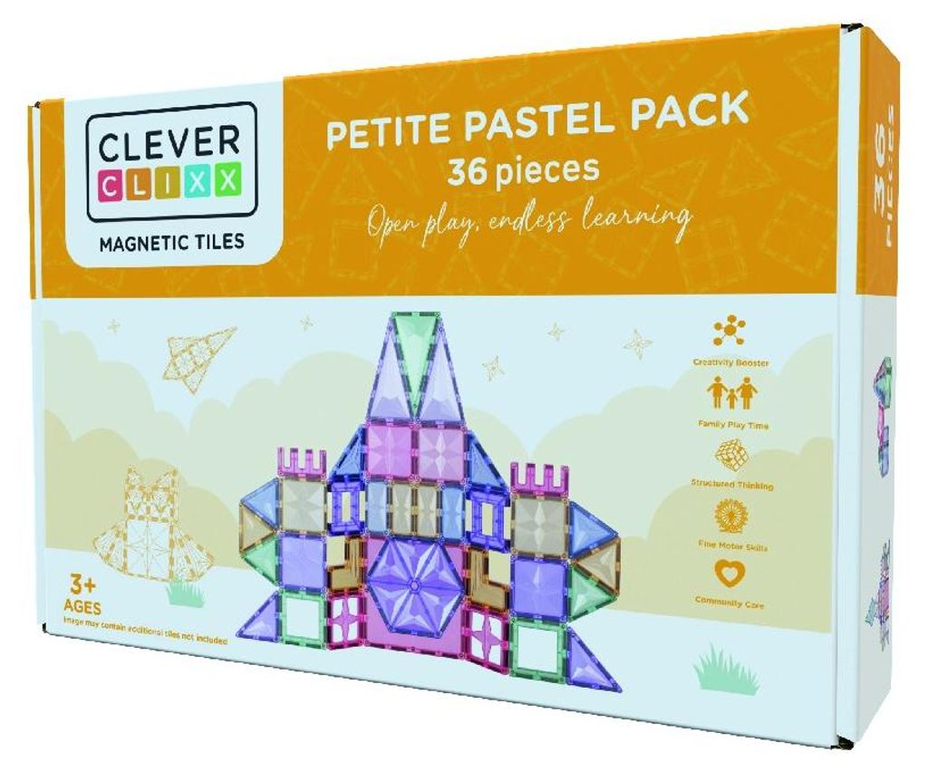 Jeu de construction magnétique Pastel, 36 pièces, Image du produit 