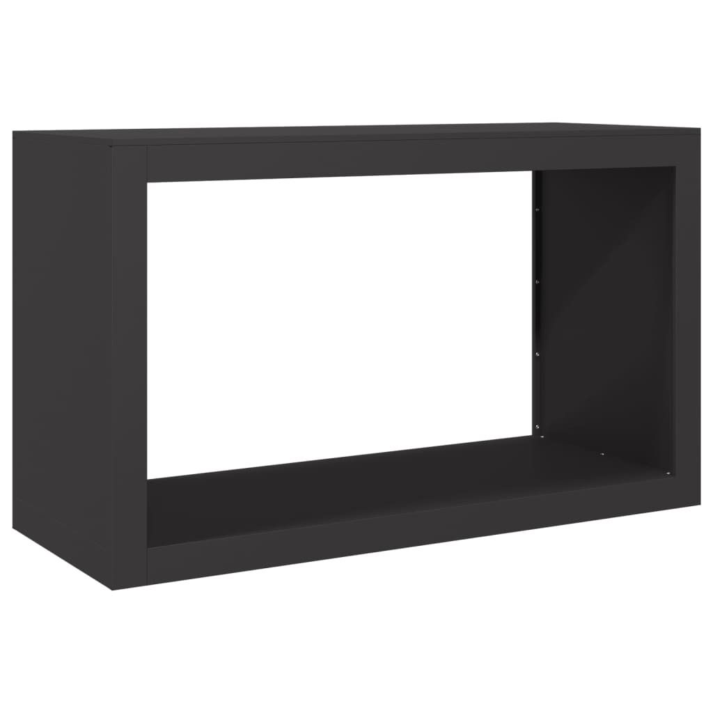 vidaXL Stojan na palivové dřevo černý 100x40x60 cm ocelový Obrázek produktu 
