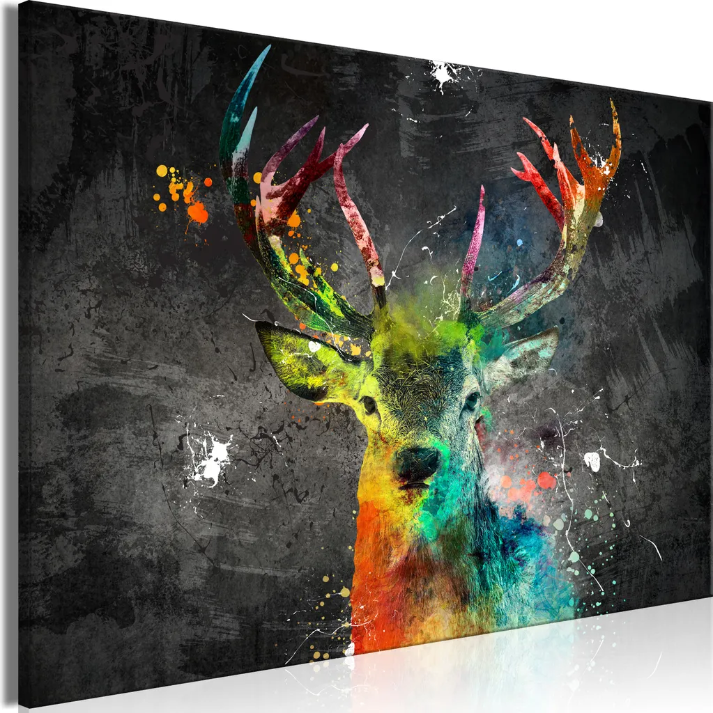 Idee Arredo: Quadro Cervo Arcobaleno 120x80 TNT - Stile e Colore