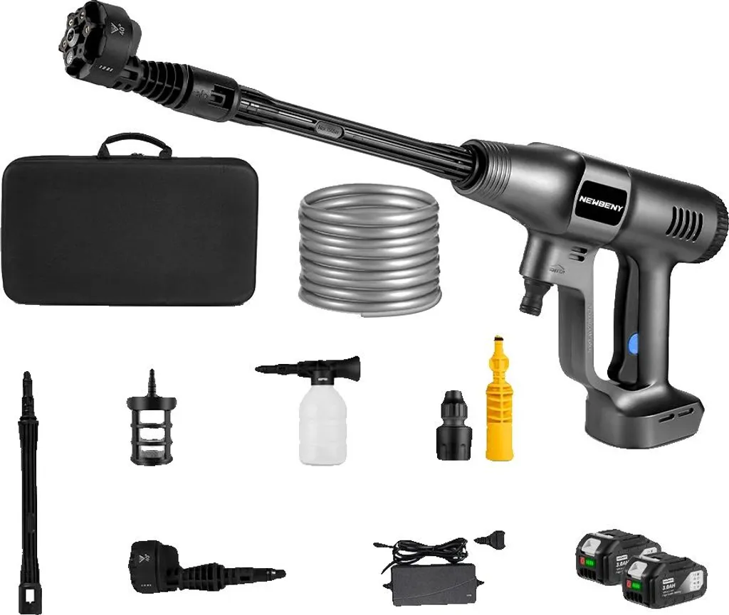 Nettoyeur haute pression portable sans fil 200 Bar et double batterie