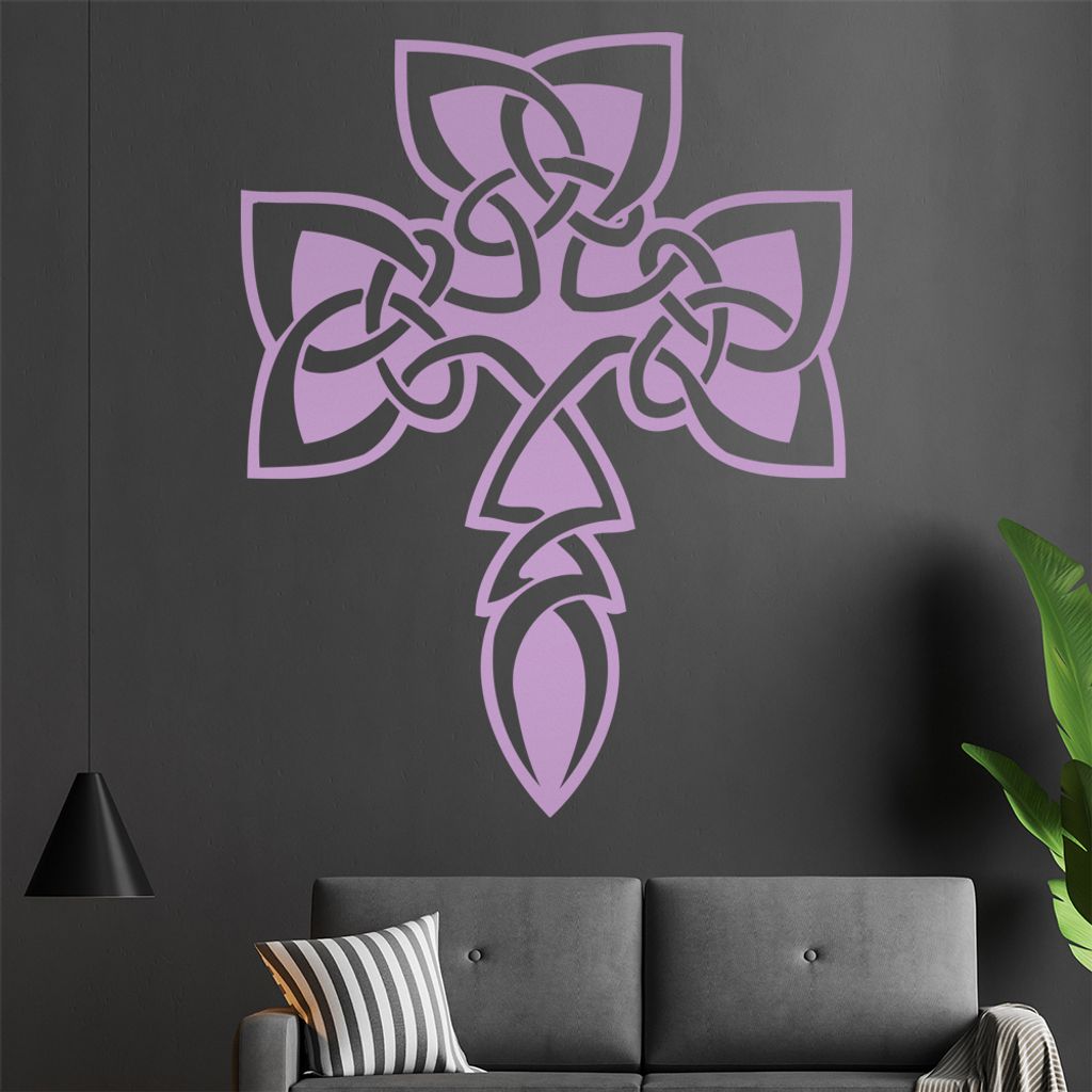 Keltenkreuz Wandtattoo in 6 Größen - Wandaufkleber Wall Sticker - Dekoration, Küche, Wohnzimmer, Schlafzimmer, Badezimmer