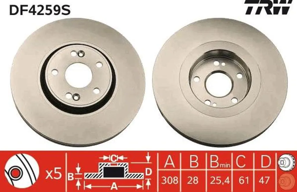 Disque de frein avant pour Laguna compatible avec la référence 7701206831