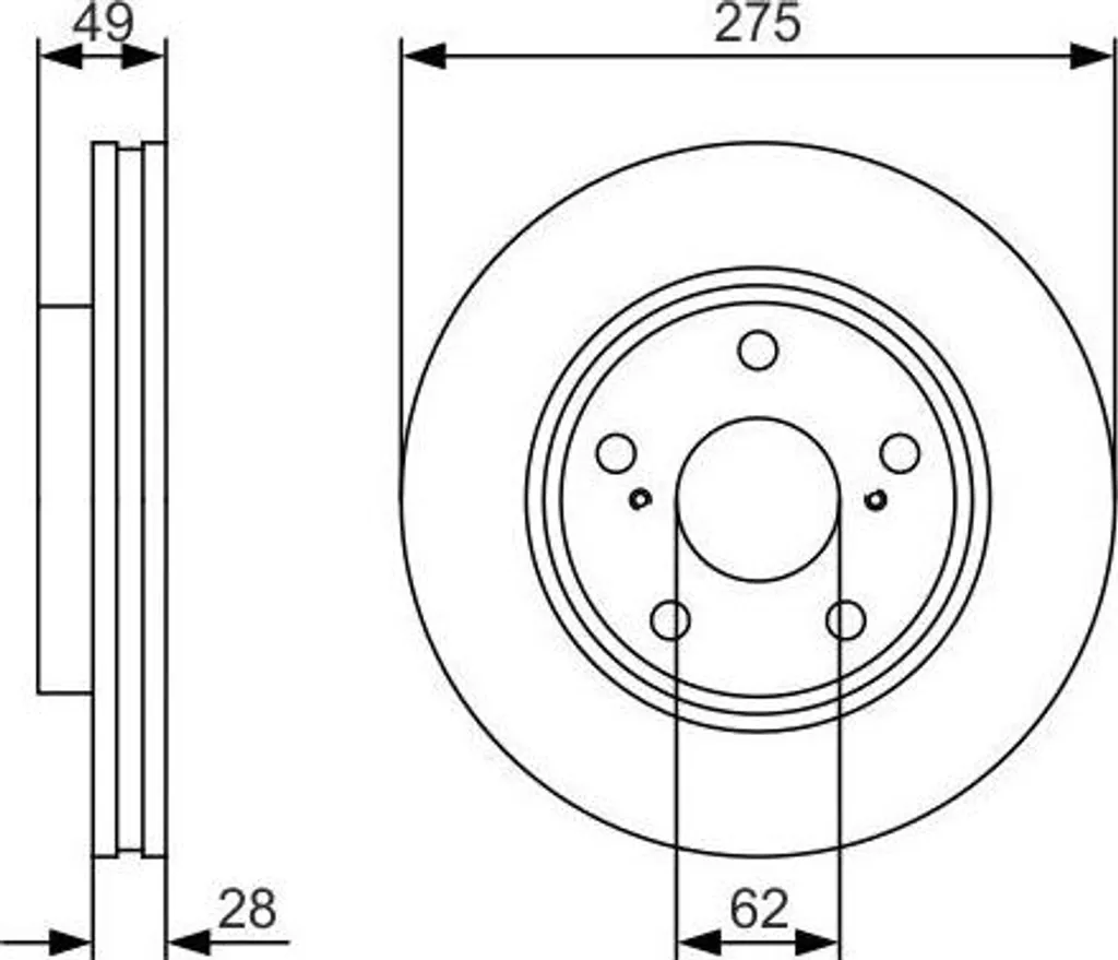 Disque de Frein Toyota Camry 2.4-3.0 01-06 Anti-Vibration et Anti-Bruit