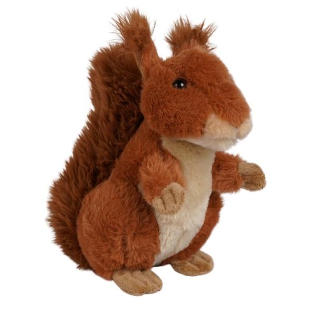 Kleines Eichhörnchen 23cm Kuscheltier Plüschtier mit flauschigem Schwanz