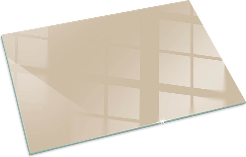 Farbe Beige – Glasbodenplatte für – Kaminofen – Kaminplatte Glas – Schutzglas – Funkenschutzplatte –Glasbodenplatte Feuerfeste – Hit...