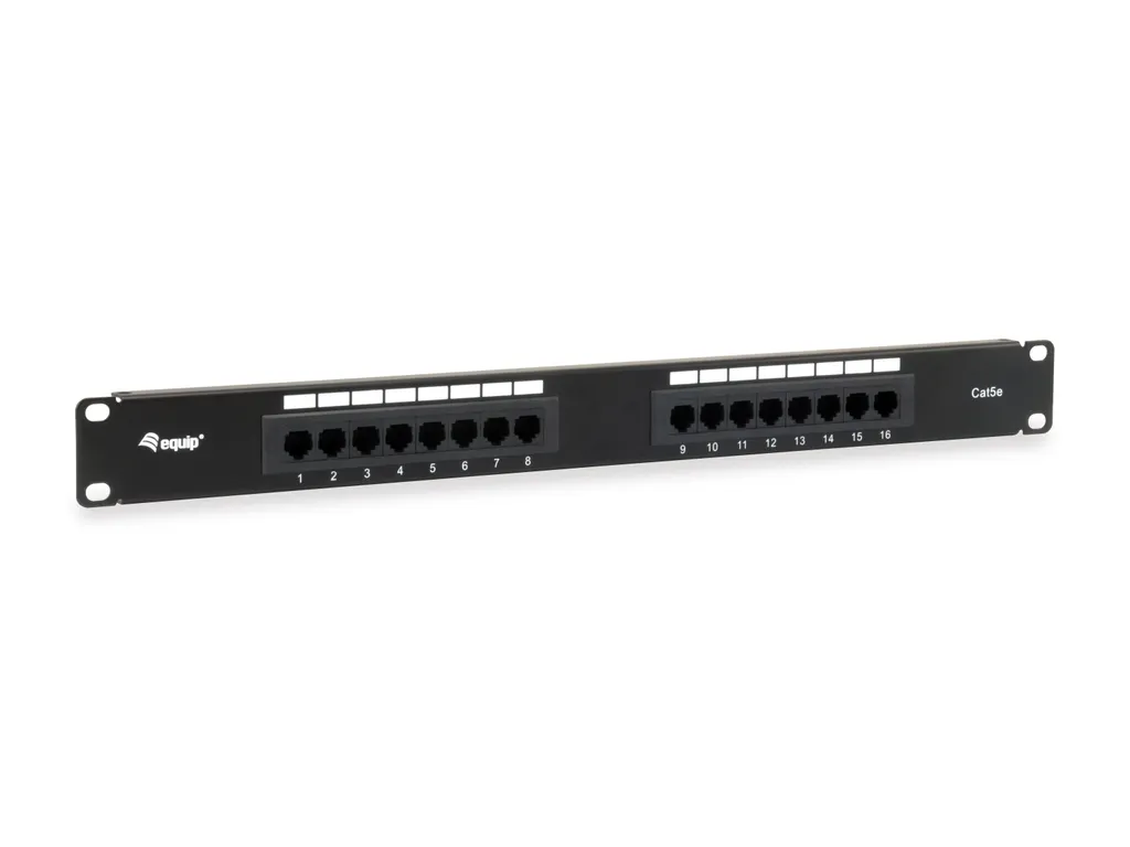 Pannello Patch 16 Porte Cat5e UTP Equip - Soluzione Rack 19 1HE