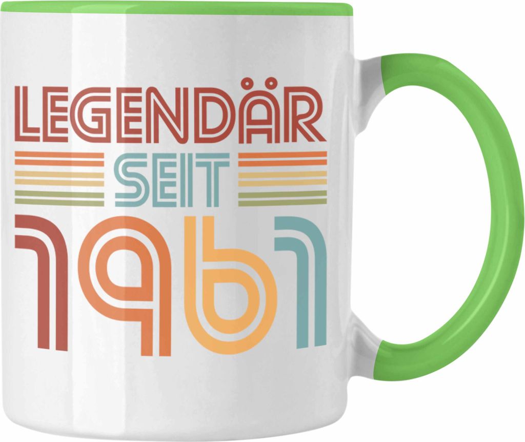Trendation - 60. Geburtstag Tasse Frau Männer Geschenk 60er Geschenkidee 60 Mutter Vater Mann Frauen Lustig Geschenke Deko (Grün)