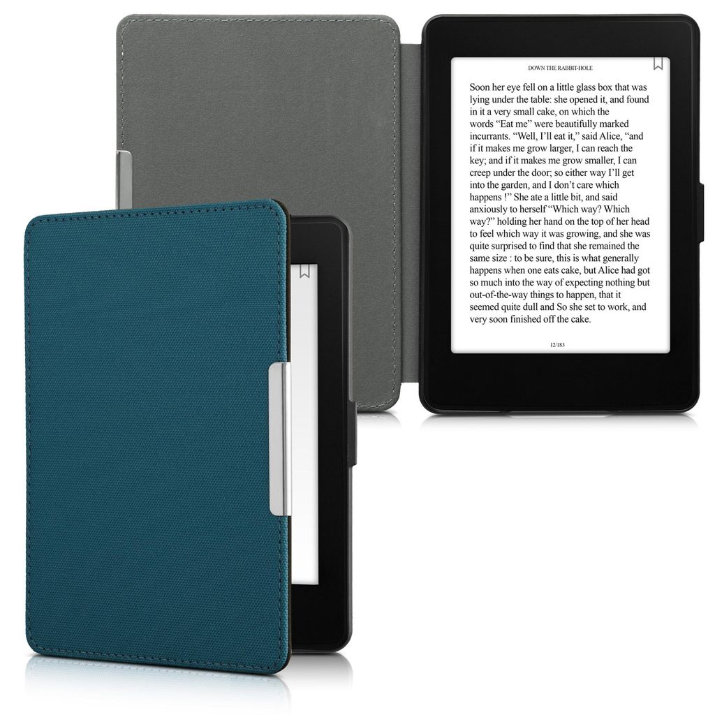 kwmobile Hülle kompatibel mit Amazon Kindle Paperwhite - Nylon eReader Schutzhülle Cover Case (für Modelle bis 2017) - Petrol