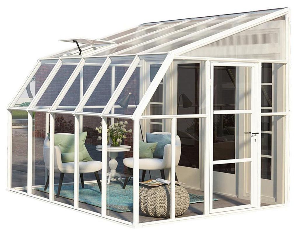 Rion Kunststoff Anlehngewächshaus Sun Room 45 Weiß Produktbild 