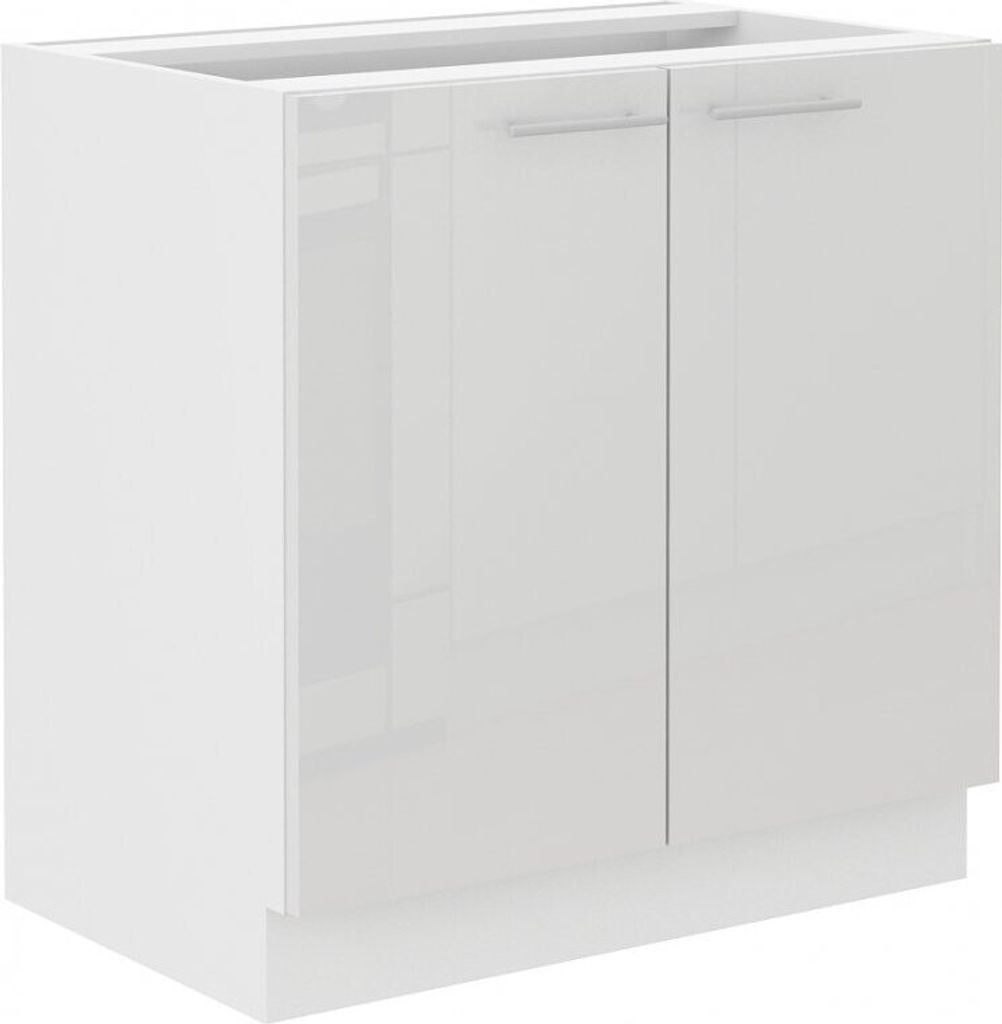 Zweitüriger Unterschrank LAJLA – Breite 80 cm, Weiß Produktbild 
