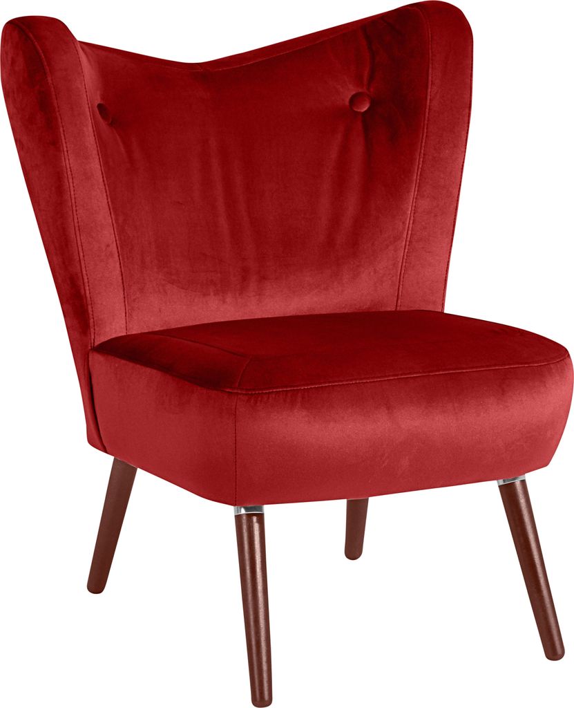 Max Winzer Sessel Sari - Samtvelours ziegel - Maße: 70 x 69 x 86 cm