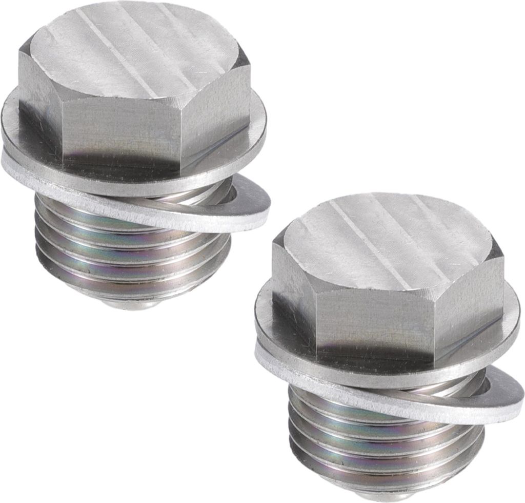 Auto Universaler magnetischer Ölablassschraube mit 2 Unterlegscheiben, M16x1.5, 2 Stück