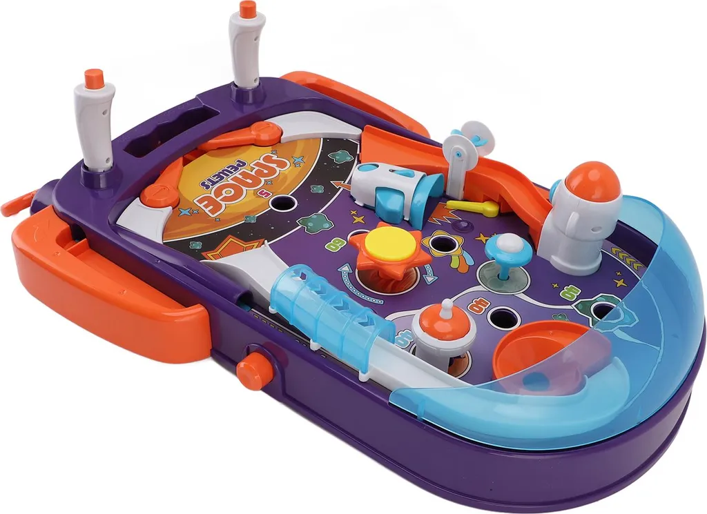 Flipper enfant spatial interactif avec score électronique et lumières