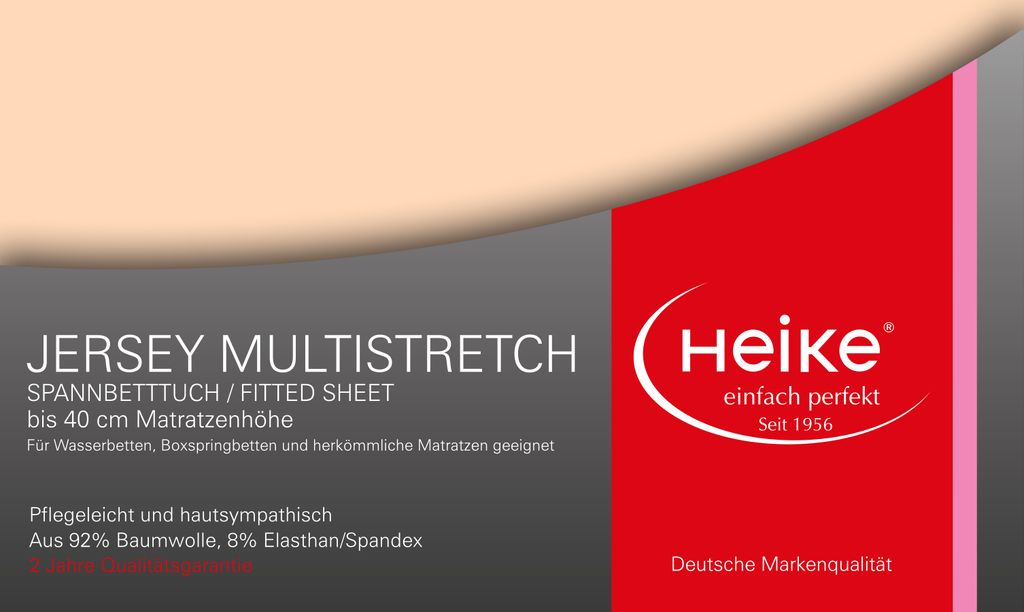 Marketing image for a fitted sheet with brand logo and product details.
