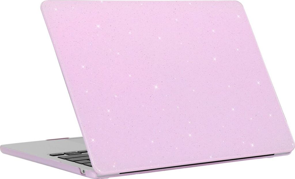 Mobigear Sparkling Cream MacBook Air 13 Zoll (2022-2025) Hardcase Hülle MacBook Case - Lila - Model A2681 / A3113 / A3240