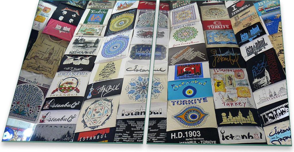 Herdabdeckplatte Glaskeramik 2-Teilig 2x40x52 Abstrakt Bunt Abdeckung Spritzschutz