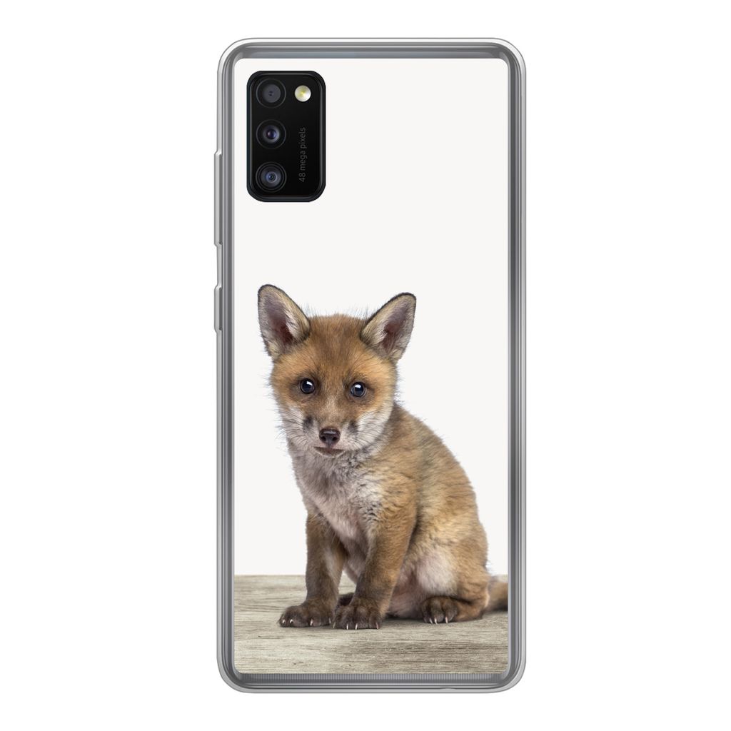 MuchoWow Handyhülle Schutzhülle Hülle für Samsung Galaxy A41 Fuchs - Baby-Fuchs - Kinder - Mädchen - Jungen Silikon Softcase Handy Hülle - ...