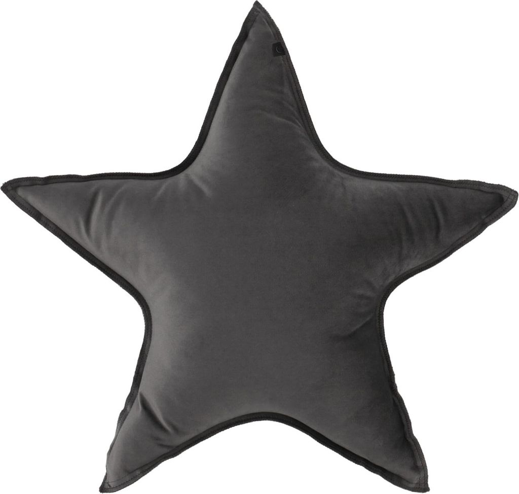 Overseas Star Kissen – Velours – Anthracite | Zubehör Jugendzimmer