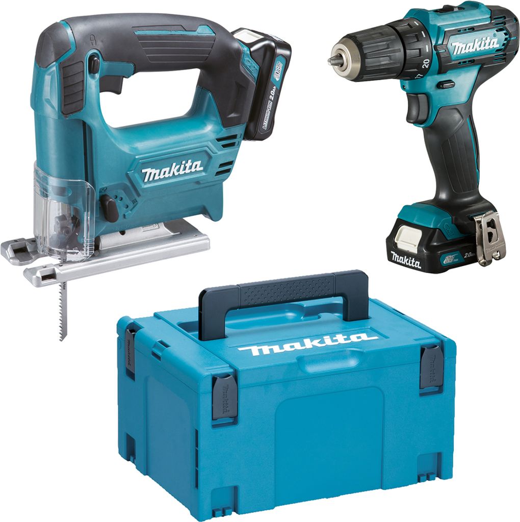 Makita Akku Bohrschrauber und Stichsäge Set, 12 V Produktbild 