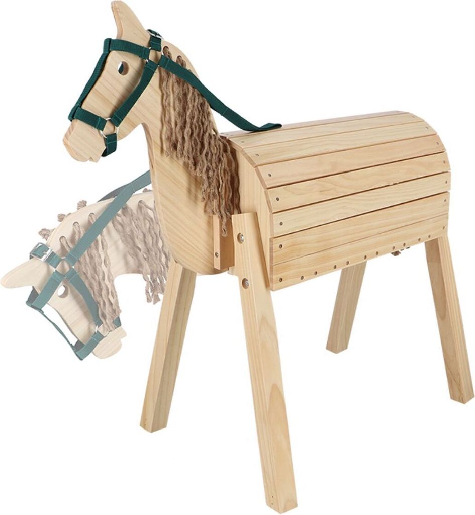 Rivanto® Holz-Gartenpferd 100 x 50,5 x 101,5 cm Spielzeug Produktbild 1