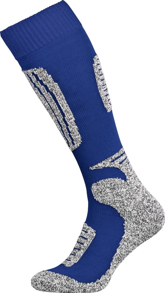 Tobeni 2 Paar Damen Herren Skisocken Funktionssocken Snowboardsocken Winter-Socken Unisex, Farbe:Blau-Grau, Grösse:47-50