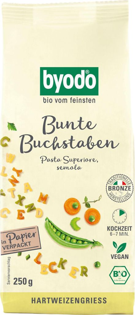farebné písmenkové cestoviny 250 g od Byodo Obrázok produktu 