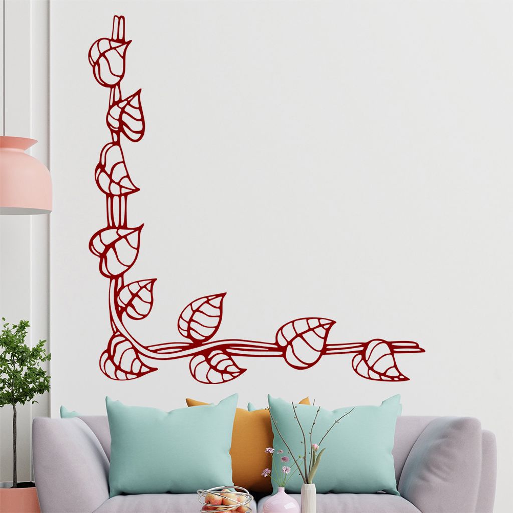 Blumen - Ranken Wandtattoo in 6 Größen - Wandaufkleber Wall Sticker - Dekoration, Küche, Wohnzimmer, Schlafzimmer, Badezimmer